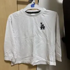 MLB Dodgers キッズ 長袖Tシャツ ホワイト