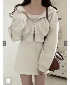 GRL / パーカーメミニスカート裏起毛スウェットセットアップ