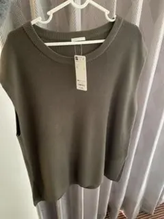 GU ノースリーブニット 3XL オリーブ