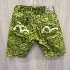 EVISU エビス タイガーカモ カモメペイント ハーフ ショートパンツ 36