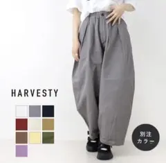 美品HARVESTYハーベスティサーカスパンツ1コットンチノクロスグレー別注色
