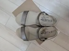 PLAKTON メタリックストラップ サンダル