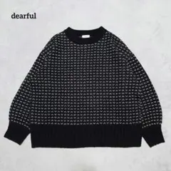 D7-2939　ニット　プルオーバー　リブ　オーバーサイズ　M【dearful】
