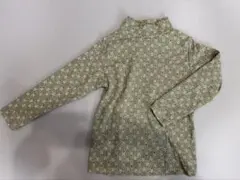 【&mignon】 ハイネック 長袖カットソー 花柄　グリーン　バースデイ