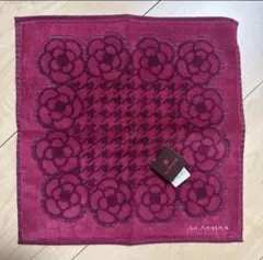 CLATHAS 花柄 タオルハンカチ ワインレッド 母の日