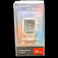 【新品】エレコム AppleWatch Series7用バンド クリア 41mm