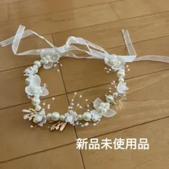 パールと花のヘアアクセサリー　ベビー　リボン　アクセサリー