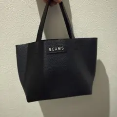 【BEAMS ビームス】レザー調トートバッグ　美品