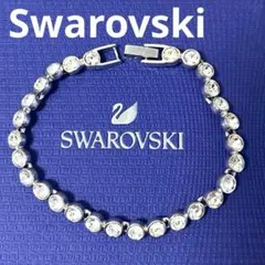 スワロフスキー　ブレスレット　テニスブレスレット　シルバー　正規品　美品　箱付