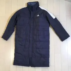 adidas ネイビー ベンチコート160センチ　美品