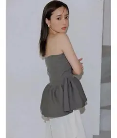ペプラムニット ベスト