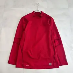 NIKEナイキモックネックトップス 赤 XL スポーツウェジム トレーニング