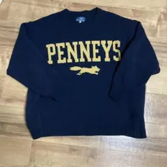 Penneys（ぺニーズ）別注モールジャガードロゴニット　ネイビー