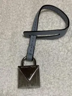 マイケルコース　チャーム　サックスブルー　バッグチャーム　ストラップ　南京錠