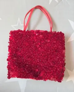 Che Che New York スパンコール ハンドバッグ レッド