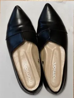 MAMIAN ポインテッドトゥ フラット 切替ドレスシューズ