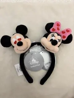 日本未発売WDW ディズニー カスタムカチューシャ バレンタインミッキーミニー