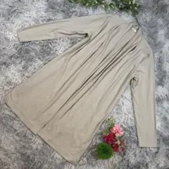 ✨a.v.v✨サイズXL ベージュ リブ編み ロングカーディガン