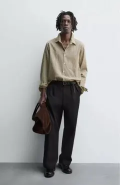 タグ付新品未使用　ZARA ストライプ ボタンダウンシャツ XL