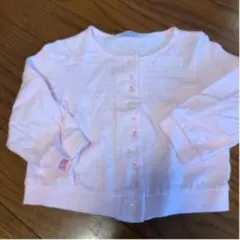 ファミリア　カーディガン　80 ピンク　お花　刺繍　familiar 春物