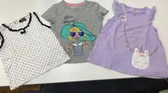 お子様用女子向け夏服3点セット