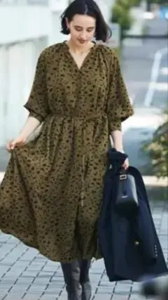 L05091）新品　marjour 　LEOPARD　SKIPPER DRESSのサムネイル