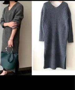 ウィムガゼット 長谷川京子さんコラボ メルトンスムースワンピース