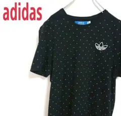 アディダス adidas ドット柄 刺繍ロゴ 半袖 Tシャツ
