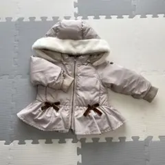 プティマイン 90cm ペプラムダウン入りジャケット ベージュ