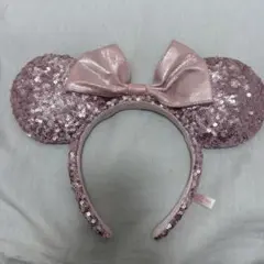 ディズニー カチューシャ ピンク スパンコール