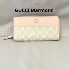 ⭐️美品⭐️ GUCCI GGパターン 長財布 ピンク ベージュ　マーモント
