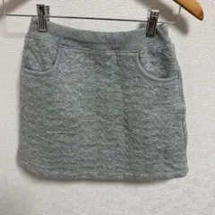 お洒落　UNIQLO グレー キルティング タイトスカート 【L】