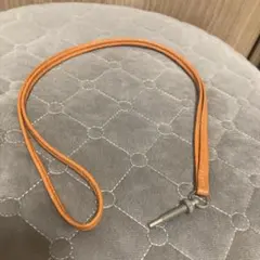 エルメス　Hermes ホイッスル　犬笛　紐のみ　オレンジのサムネイル