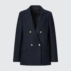 【未使用】UNIQLO ダブルジャケット ブレザー 2022年 ネイビー L