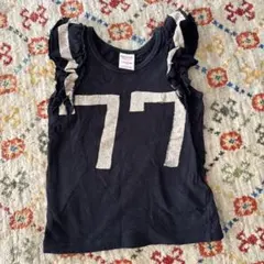 DENIM DUNGAREE フリル付きノースリーブ 77