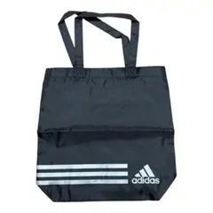adidas ブラック トートバッグ 3本ライン