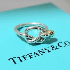 Tiffany フック&アイ コンビ リング 10号 シルバー925 K18 - メルカリ