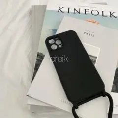 iPhone case with strap/13pro【black】