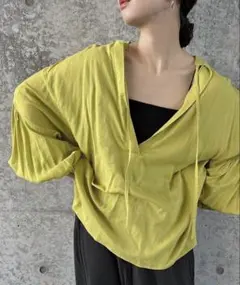 select MOCA ボリュームスリーブリネンスキッパーシャツ