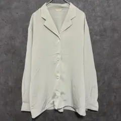 COMME CA DU MODE 開襟長袖ブラウス グレージュ 日本製 とろみ感のサムネイル