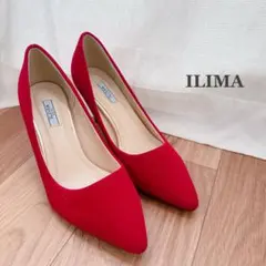 ILIMA イリマ ポインテッドトゥパンプス 22.5cm レッドのサムネイル