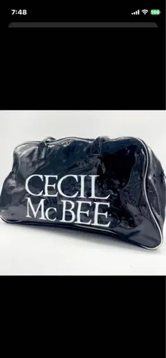 CECIL McBEE ボストンバッグ エナメル ブラックのサムネイル