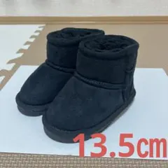 BREEZE ムートンブーツ　13.5㎝ 黒ムートンブーツ