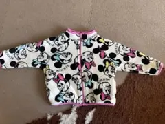 ミニーマウス、フリースジャケット、90cm、 アウター