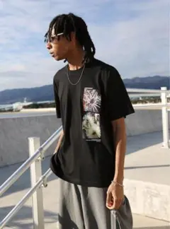 新品　クオルト　３D-PLANT ART BIG SS Tシャツ BLACK-Lのサムネイル