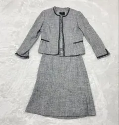 美品✨ 23区 ツイード ノーカラー スカート　セットアップ 38 七五三
