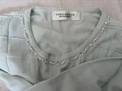 VINO ROUGE ヴァン・ルージュ　ビジュー付き　ニット　セーター　M 薄緑