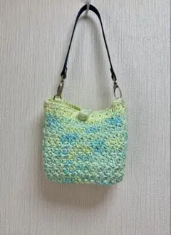 花柄コットンバッグ green