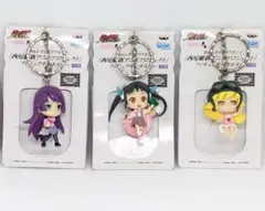 【化物語】フィギュアキーホルダー3種セット　戦場ヶ原ひたぎ　忍野忍　八九寺真宵