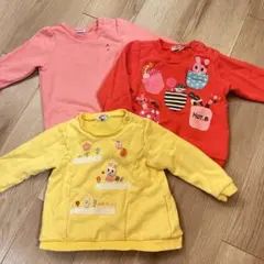 ミキハウス♡ホットビスケッツ♡トレーナー3点セット90cm